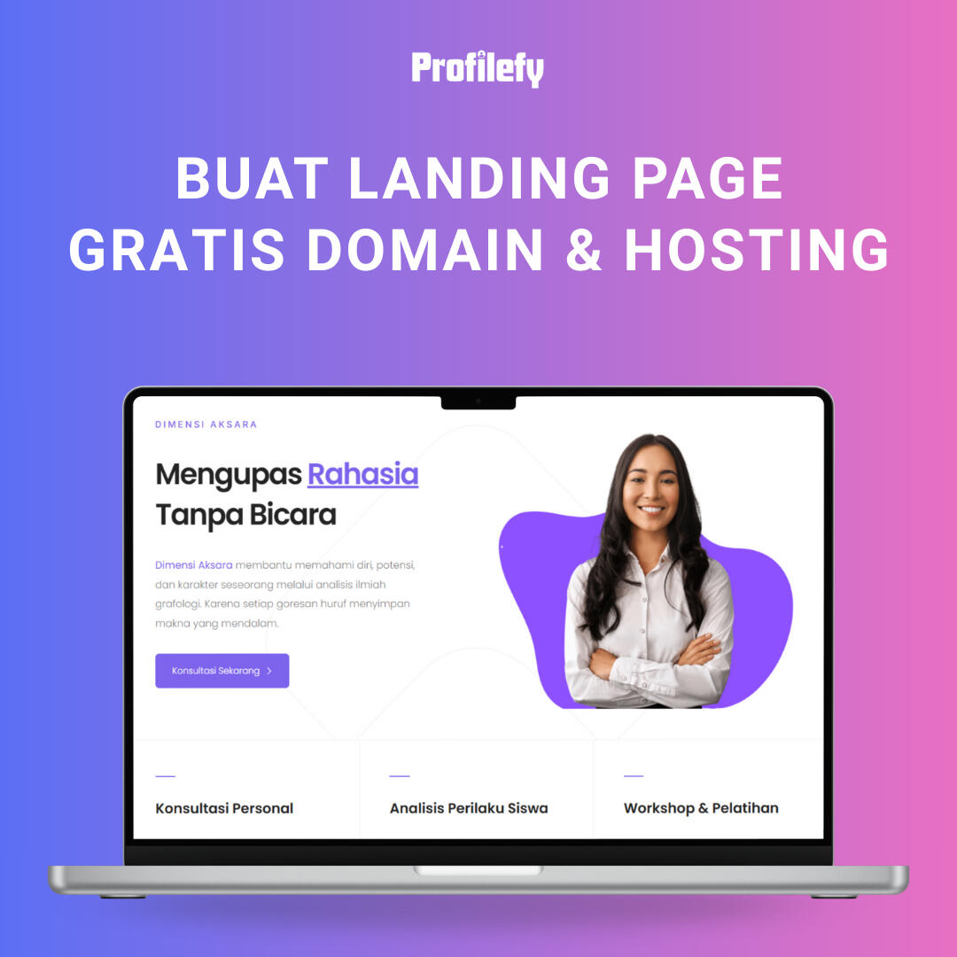 jasa landing page gratis domain gresik