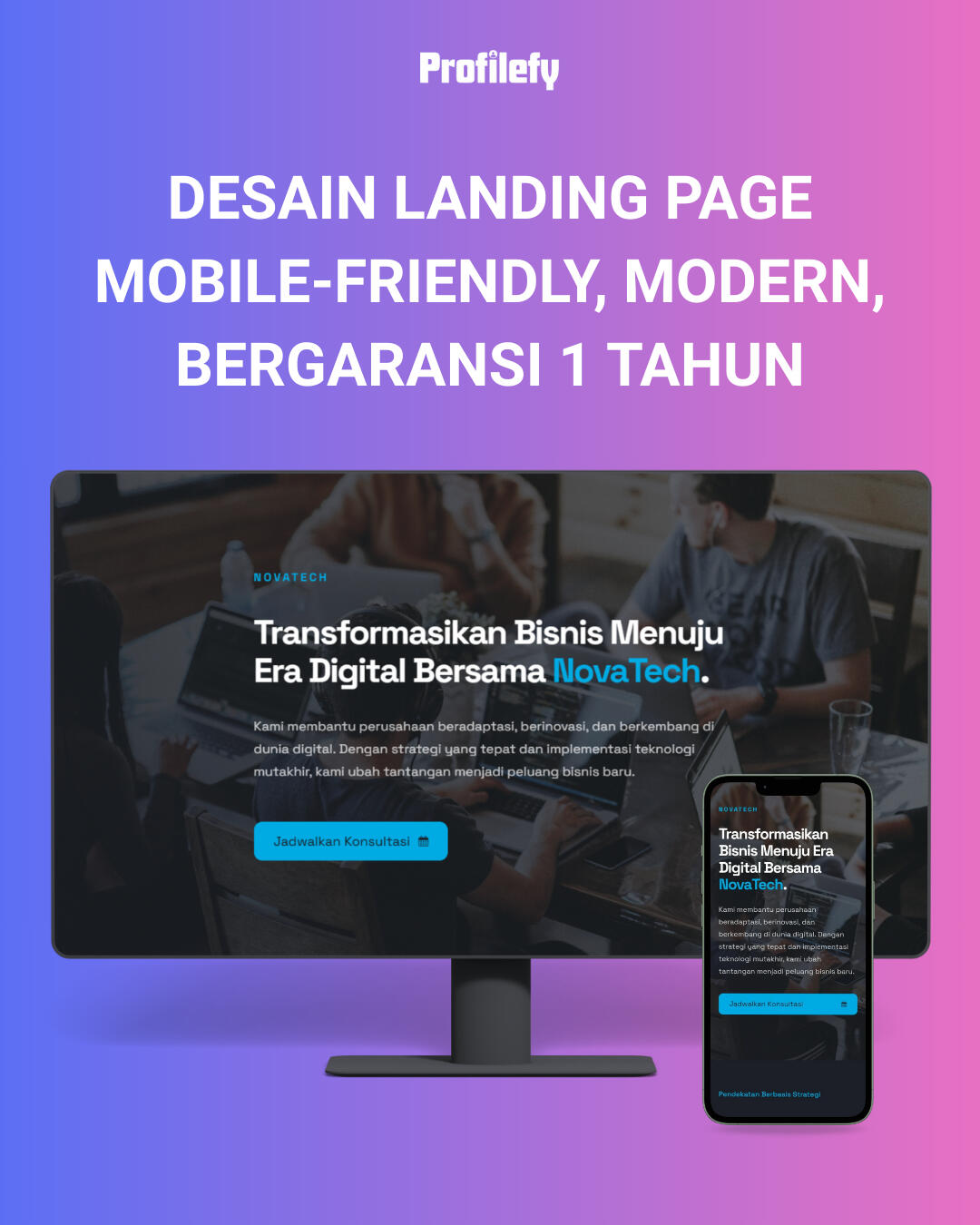 jasa landing page gratis domain gresik