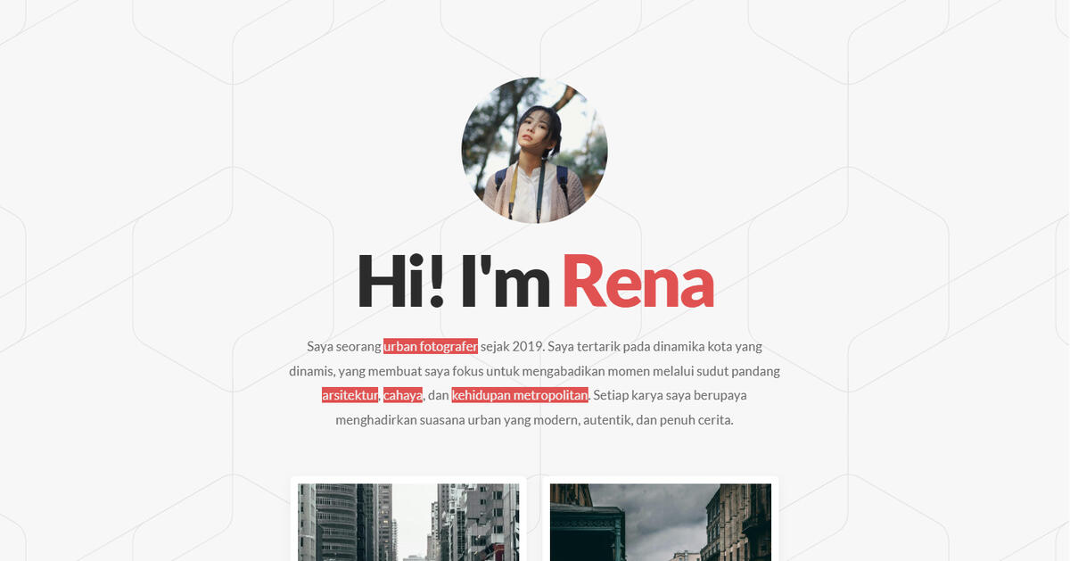 portofolio landing page