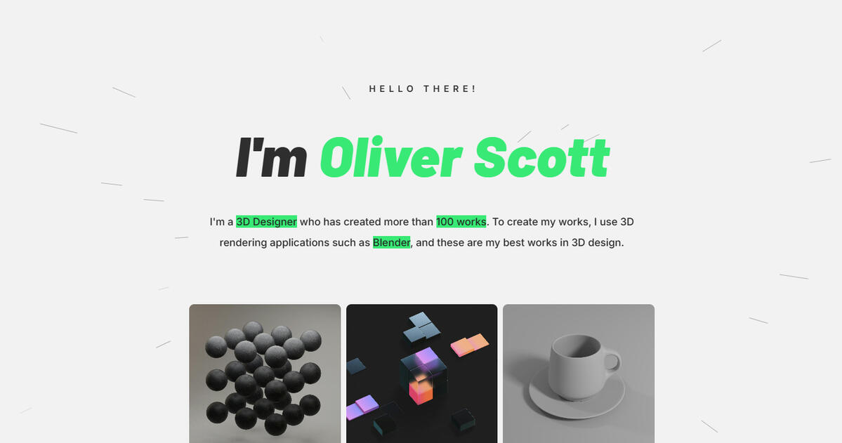 portofolio landing page